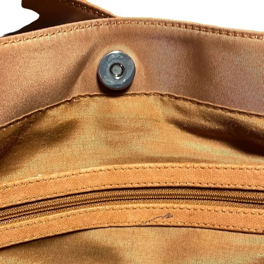 Madison & Max genuine leather brown shoulder bag